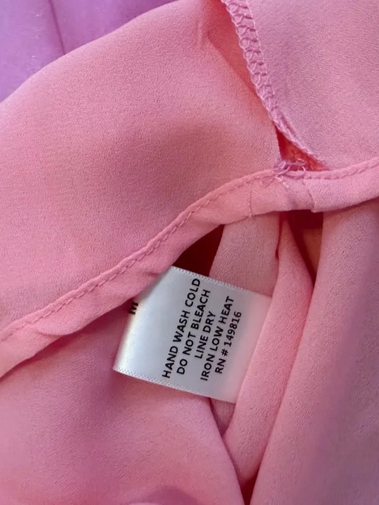 FORE Pink Puff Sleeve Mini Dress Women's Size Medium Square Neck Cottagecore - Picture 10 of 10